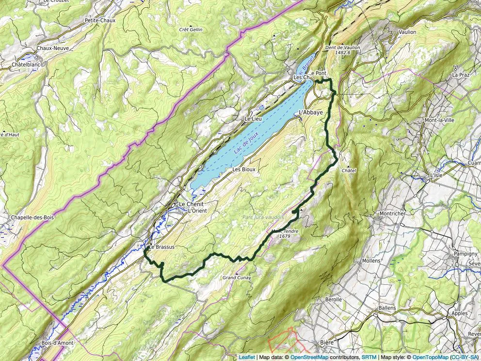 map of the hike