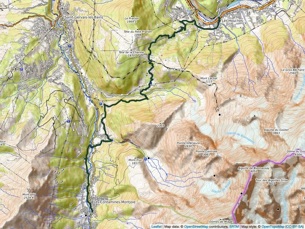 map of the hike