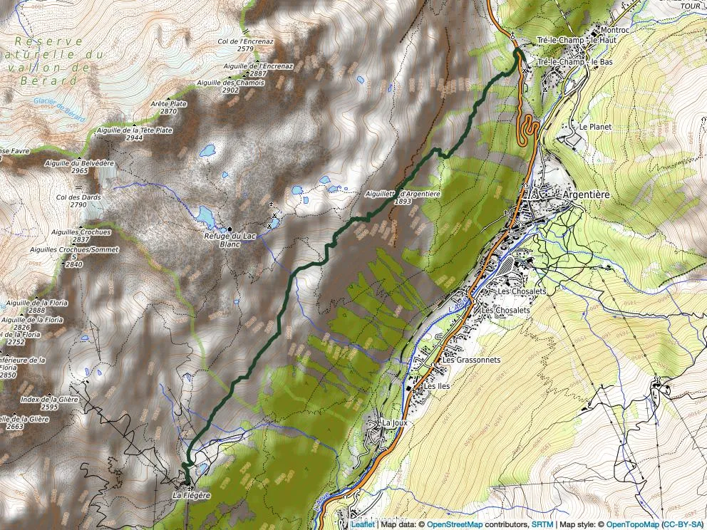 map of the hike