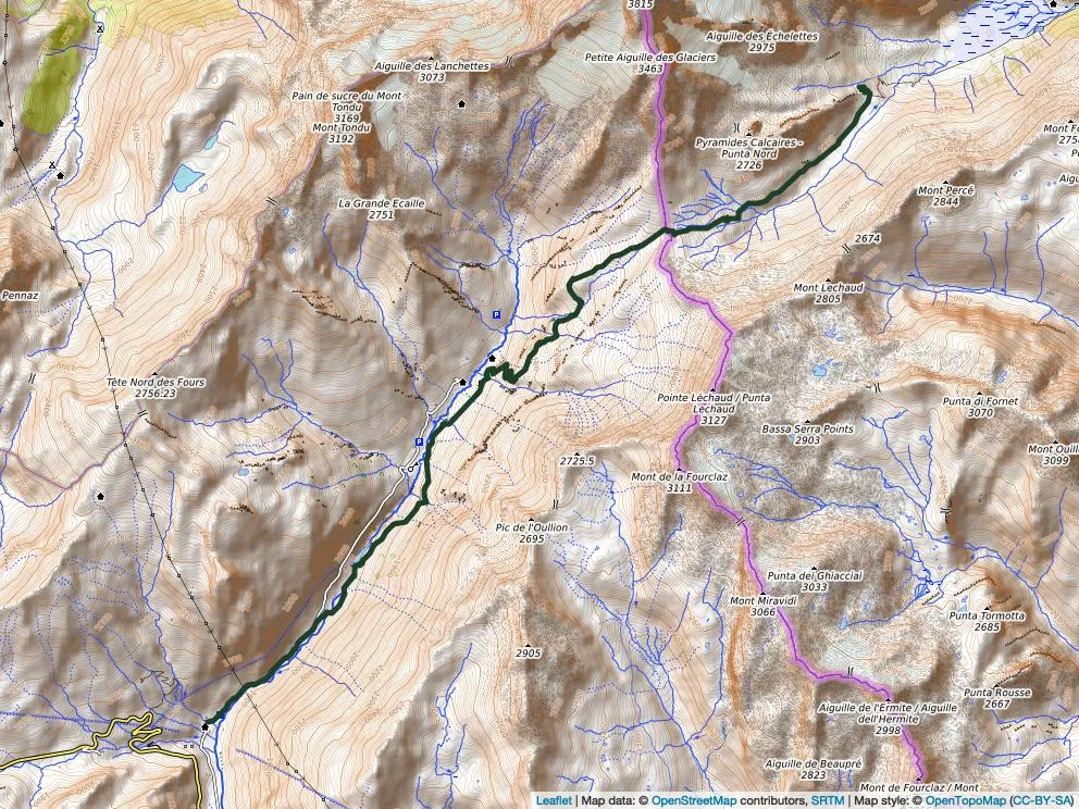 map of the hike