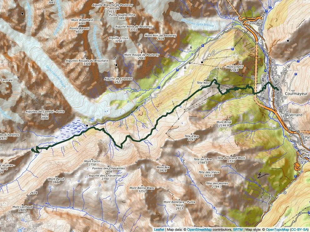 map of the hike