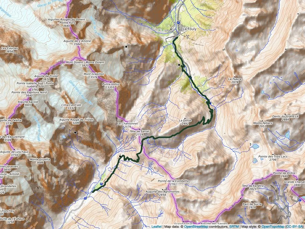 map of the hike
