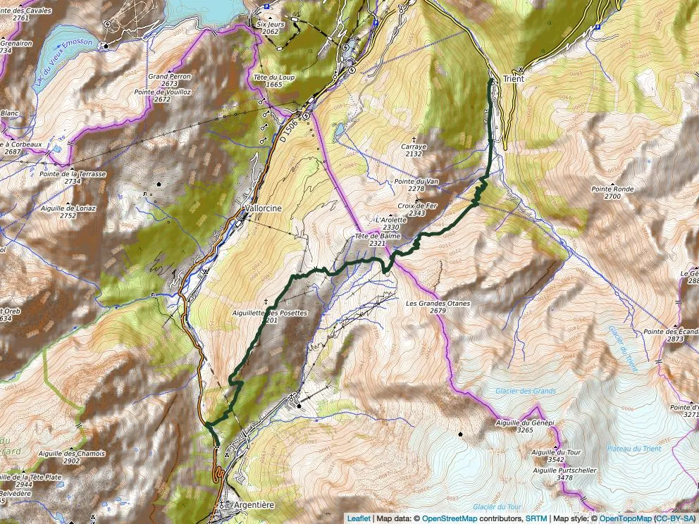 map of the hike